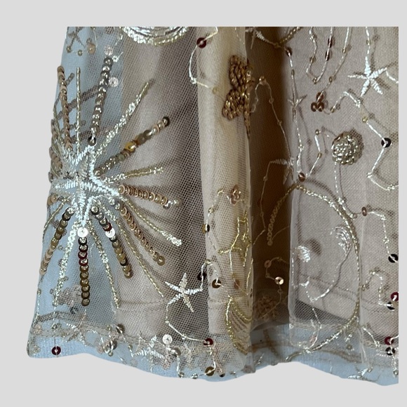 Torrid Women's Tank Top 6X Sparkly Champaign Rose Gold Mesh Overlay Lined - Picture 8 of 16